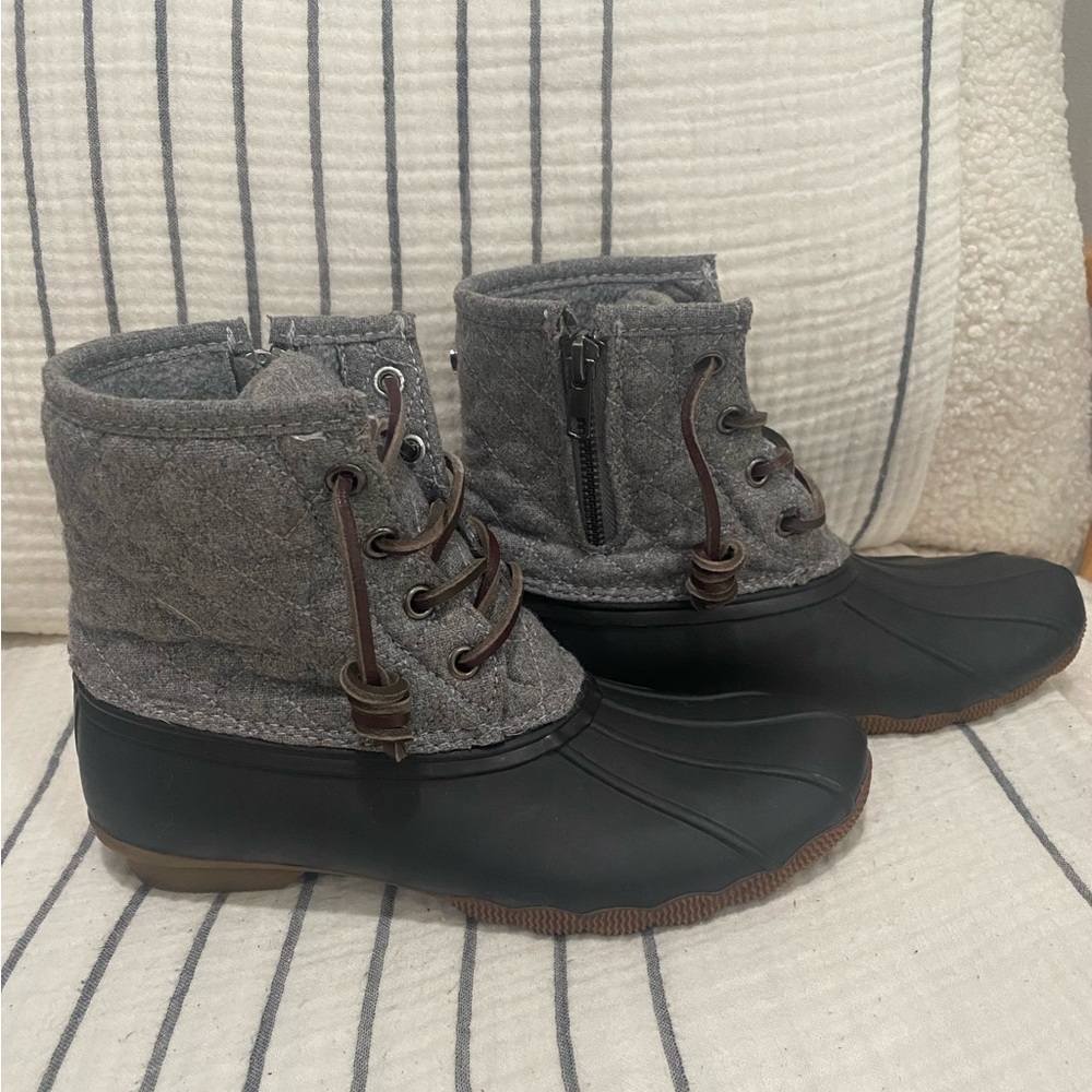 Steve Madden grey Tillis Duck Boot.